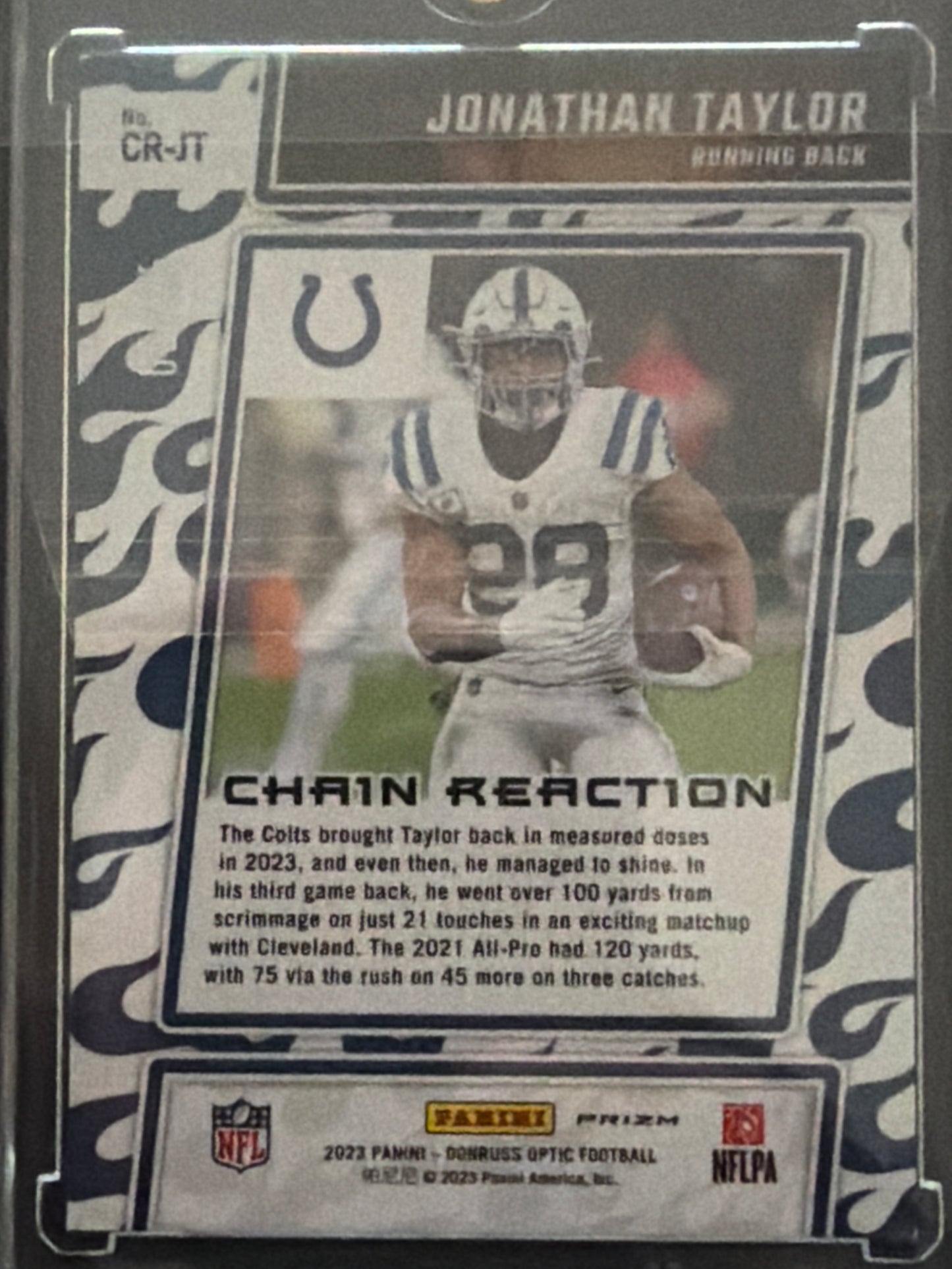 2023 Panini Donruss Optic Prizm Chain Reaction Jonathan Taylor #CR-JT