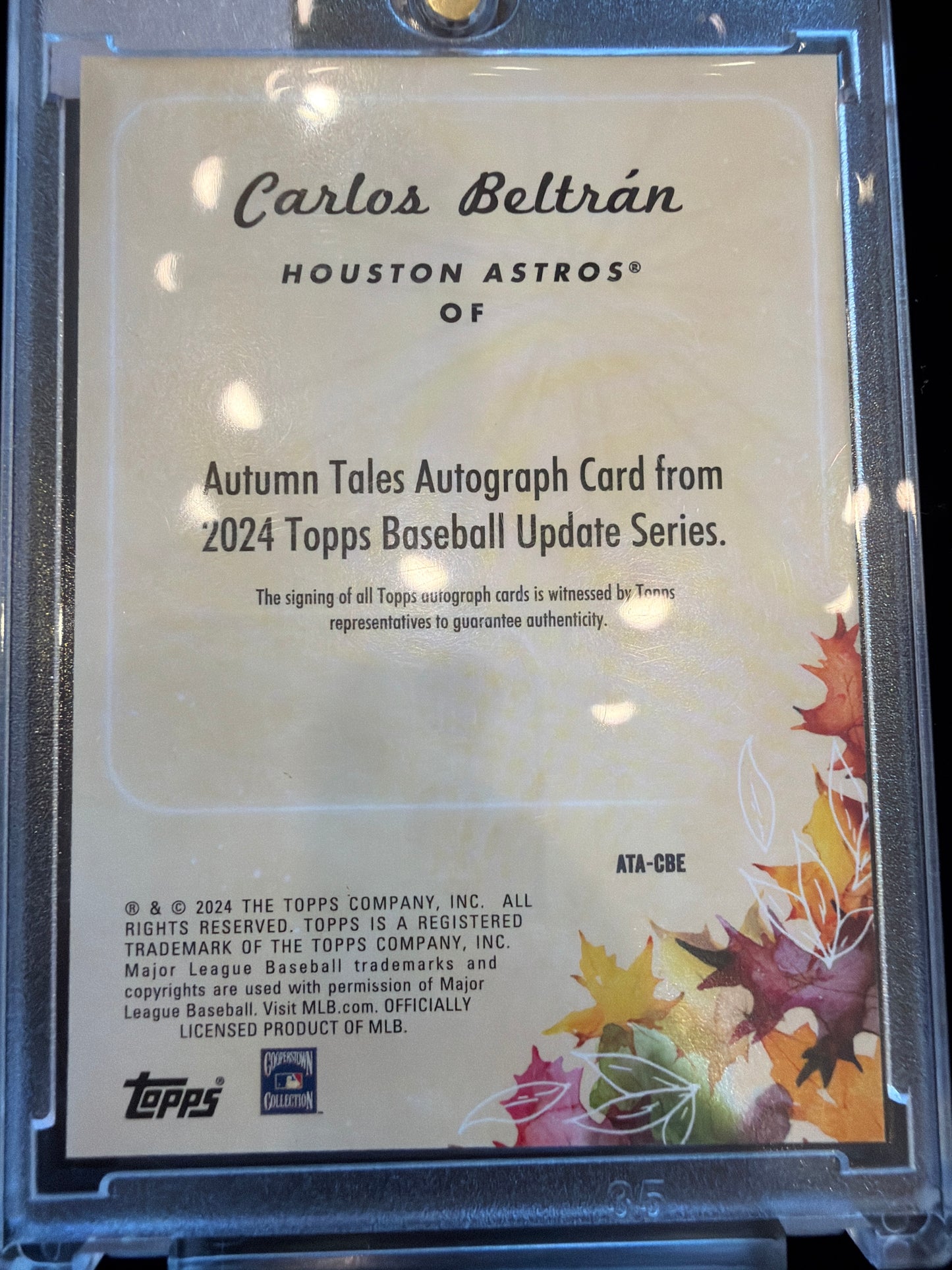 2024 Topps Baseball Update Series Autumn Tales Carlos Beltrán #ATA-CBE /25