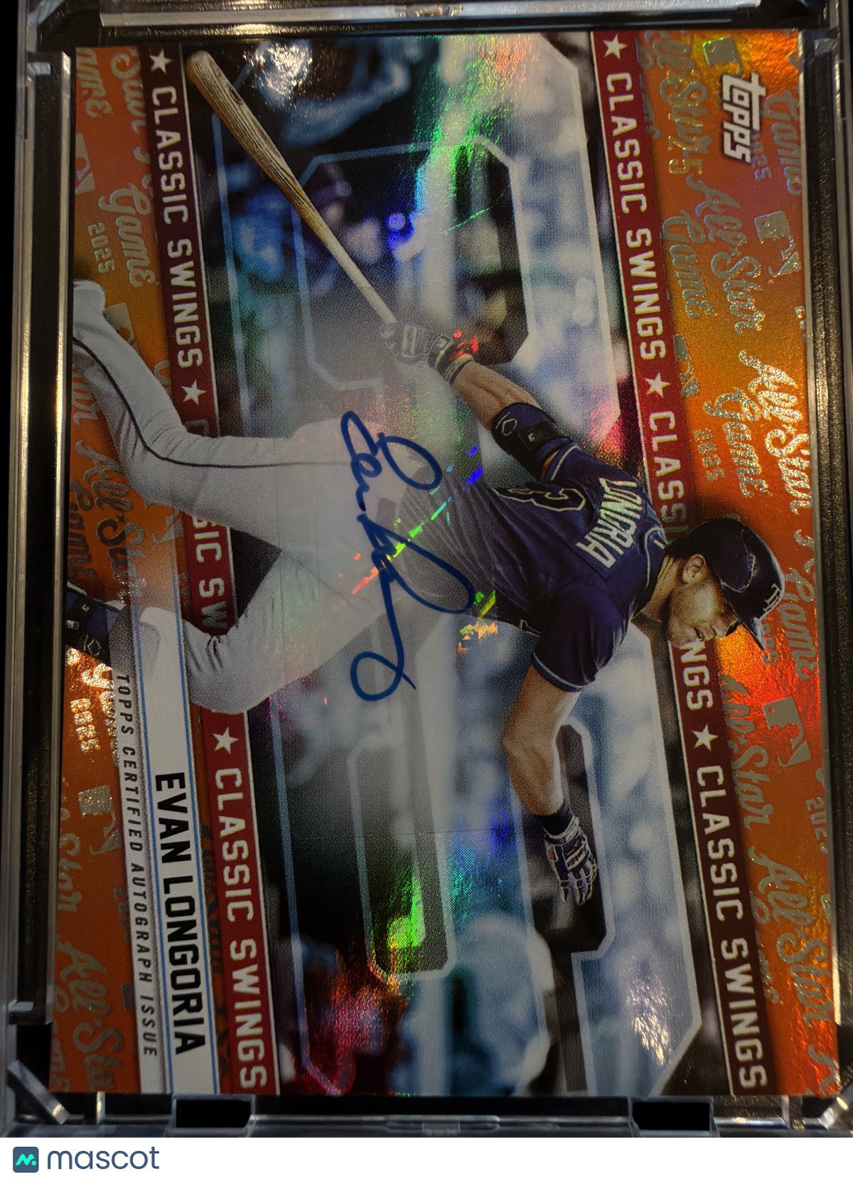 2025 Topp Evan Longoria #CSA-EL Orange Refractor Topps Certified Autograph Issue