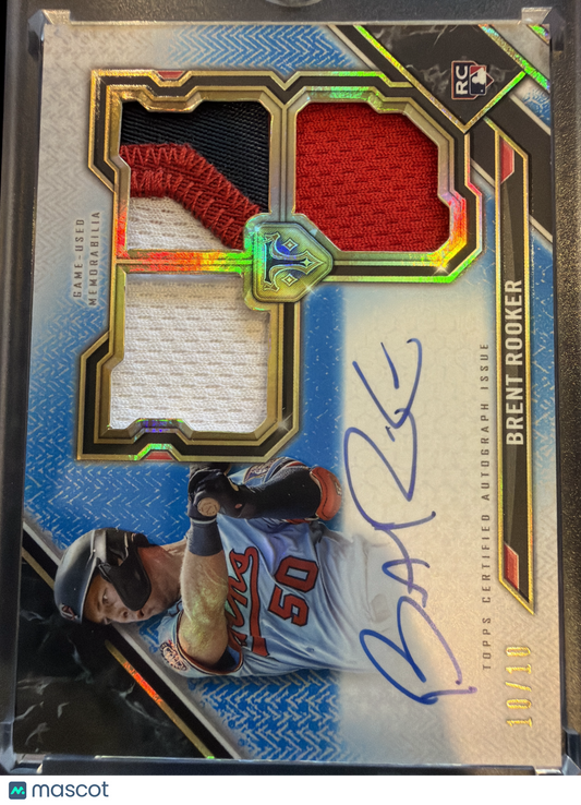 2021 Topps Triple Threads Brent Rooker #RFPAR-BR /10 RC Game-Used Memorabilia
