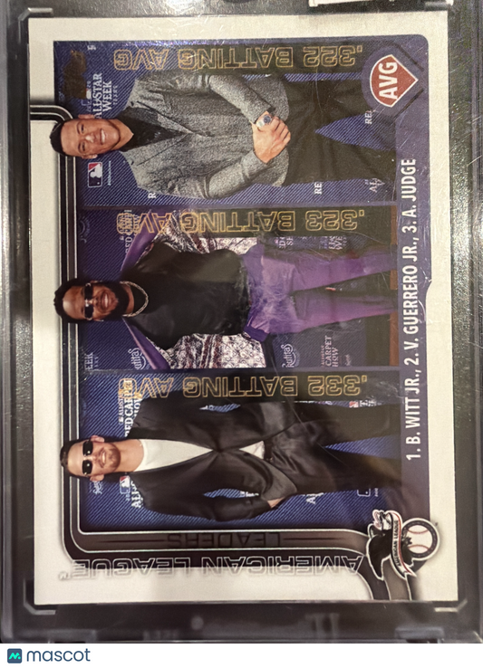 2025 Topps Series One Vladimir Guerrero Jr. Bobby Witt Jr. Aaron Judge #345