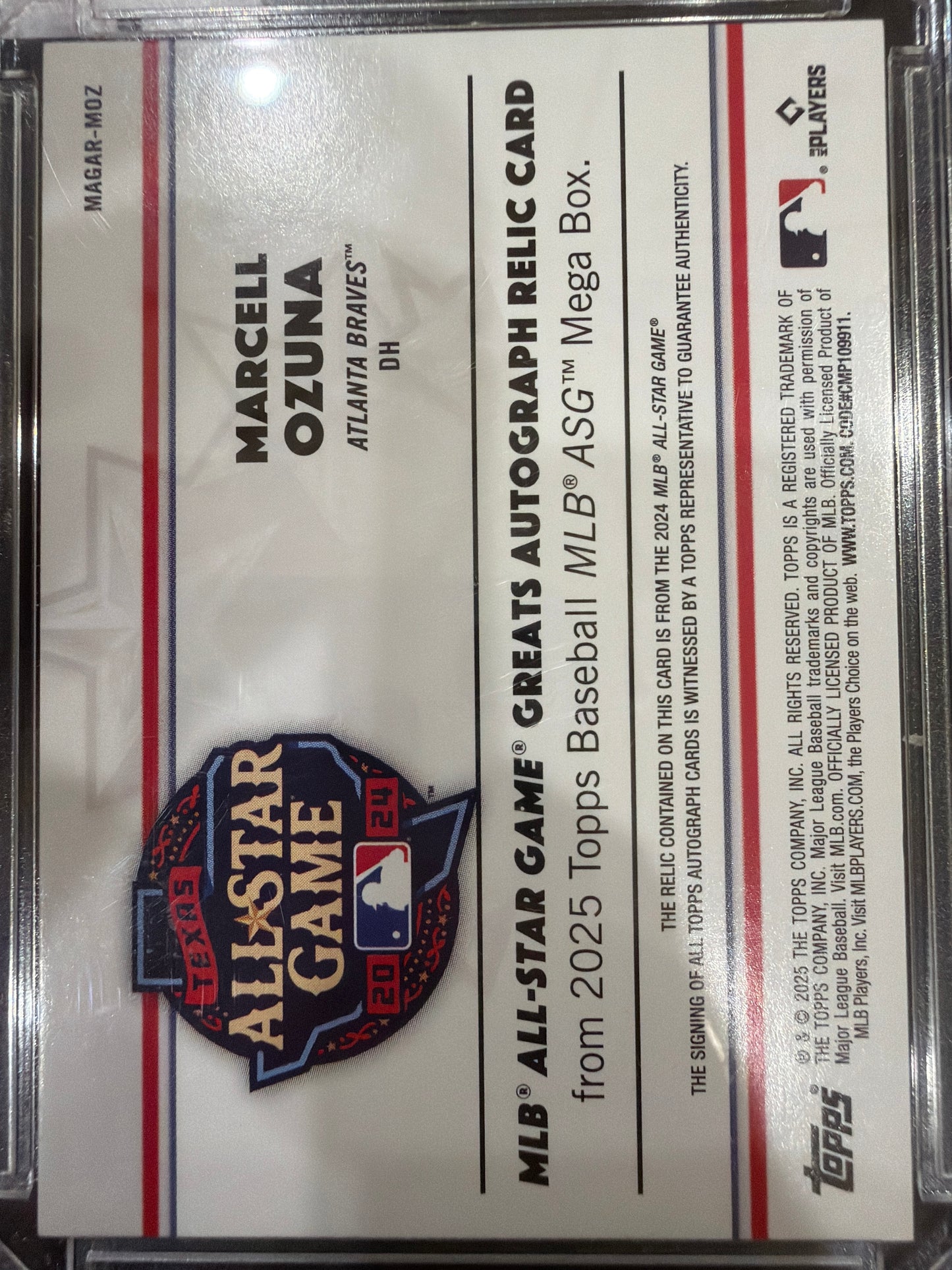 2025 Topps Baseball MLB ASG Mega Box All-Star Greats Marcell Ozuna #MAGAR-MOZ