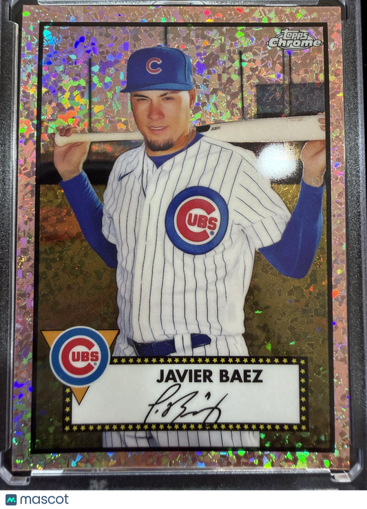 2021 Topps Platinum Anniversary Javier Baez #178 Rose Gold Speckle Refractor