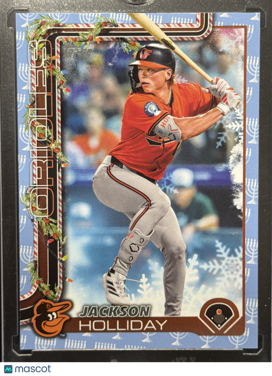 2024 Topps Holiday Jackson Holliday #H188 Short Print 4/8. Menorah