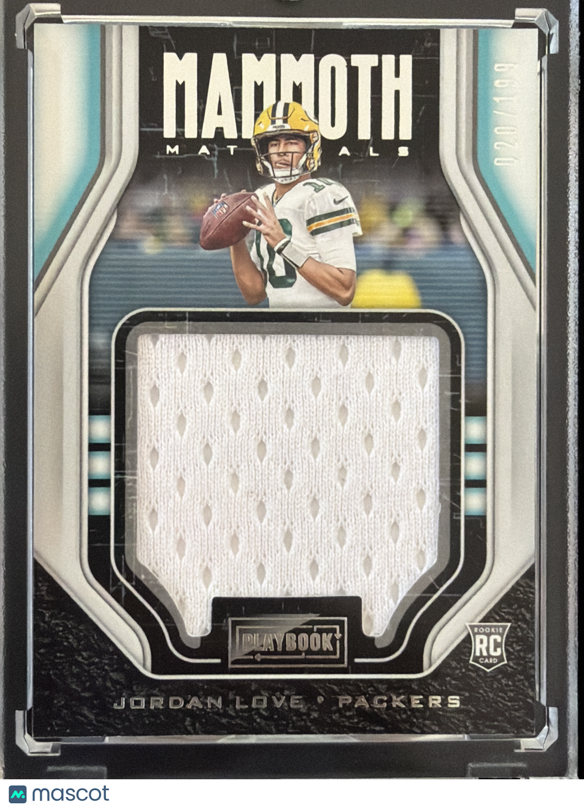 2020 Mammoth Materials Jordan Love #MM-JL /199 Mammoth Materials Jersey Patch RC