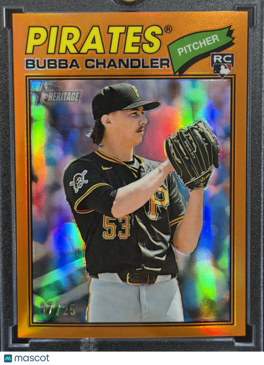 2026 Topps Heritage Bubba Chandler #265 Orange Refractor /25 RC