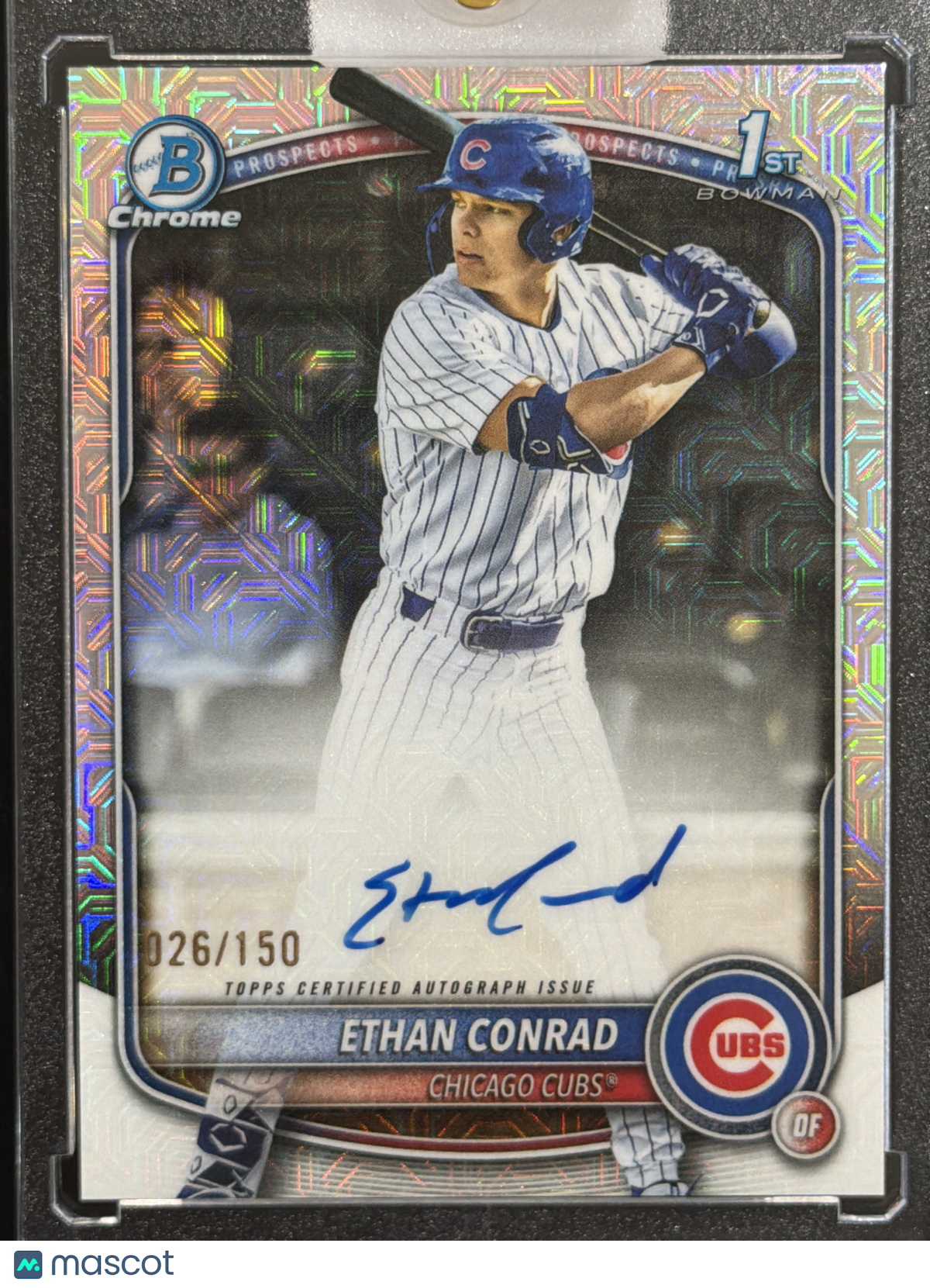 2025 Topps Bowman Chrome Ethan Conrad #CPA-EC Mojo Refractor /150