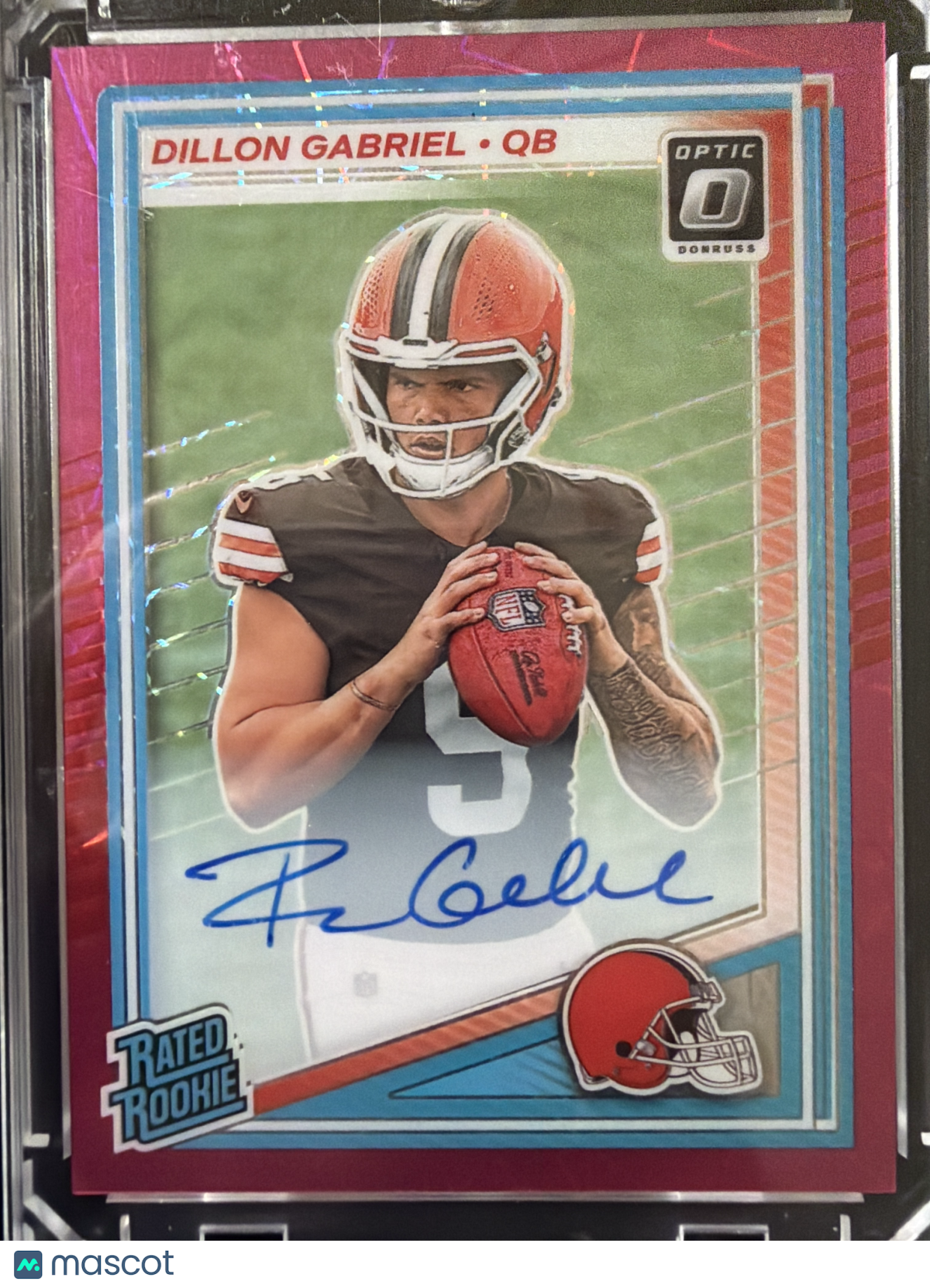 2025 Panini Donruss Optic Prizm Dillon Gabriel #263 Pink Velocity /75