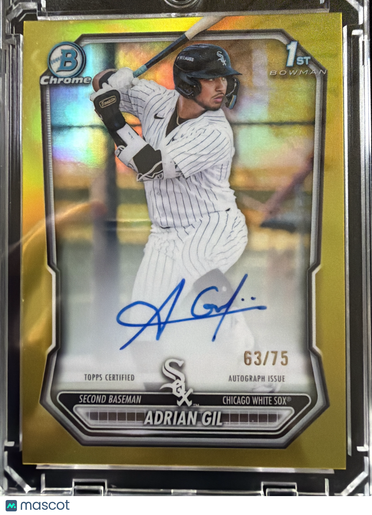 2024 Bowman Chrome Adrian Gil #CPA-AG Yellow Refractor /75