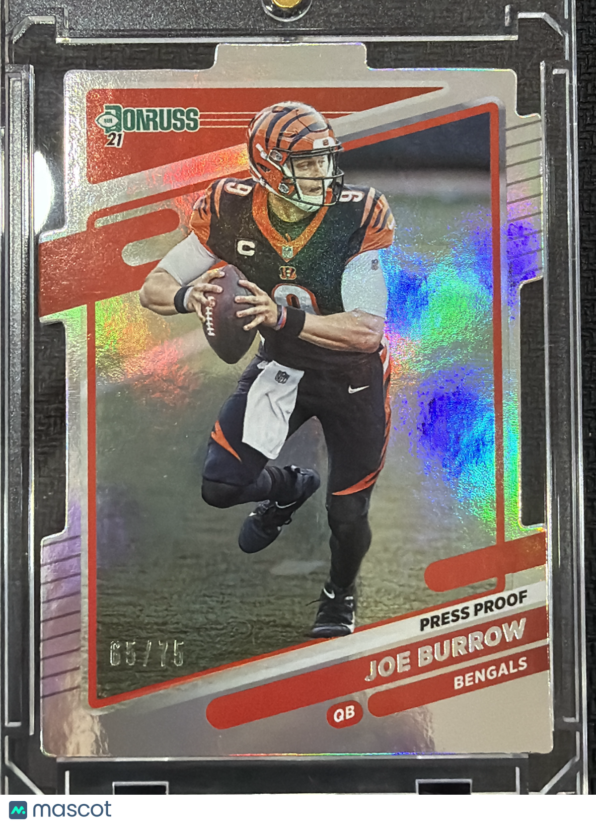 2021 Panini Donruss Football Joe Burrow #211 Press Proof Silver Die-Cut /75