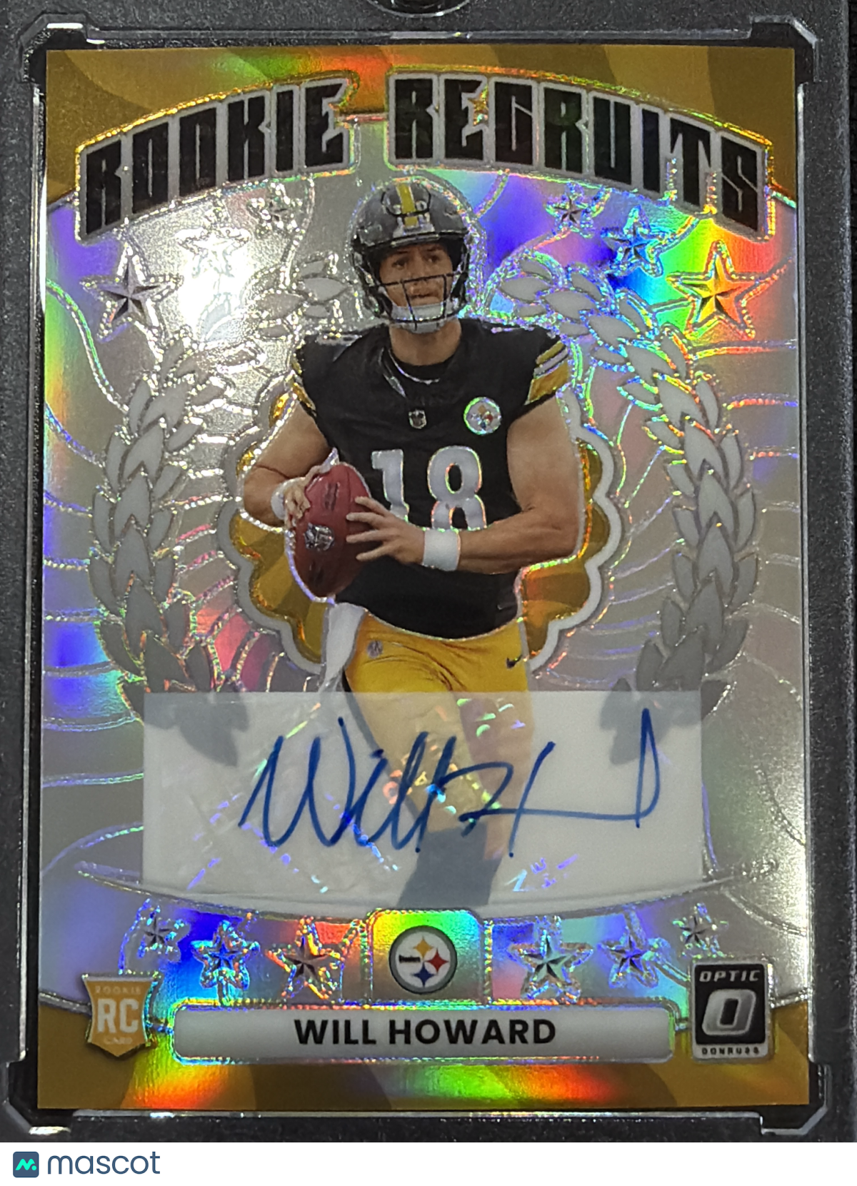2025 Panini Donruss Optic Rookie Recruits Prizm Will Howard #11 Gold /199 RC