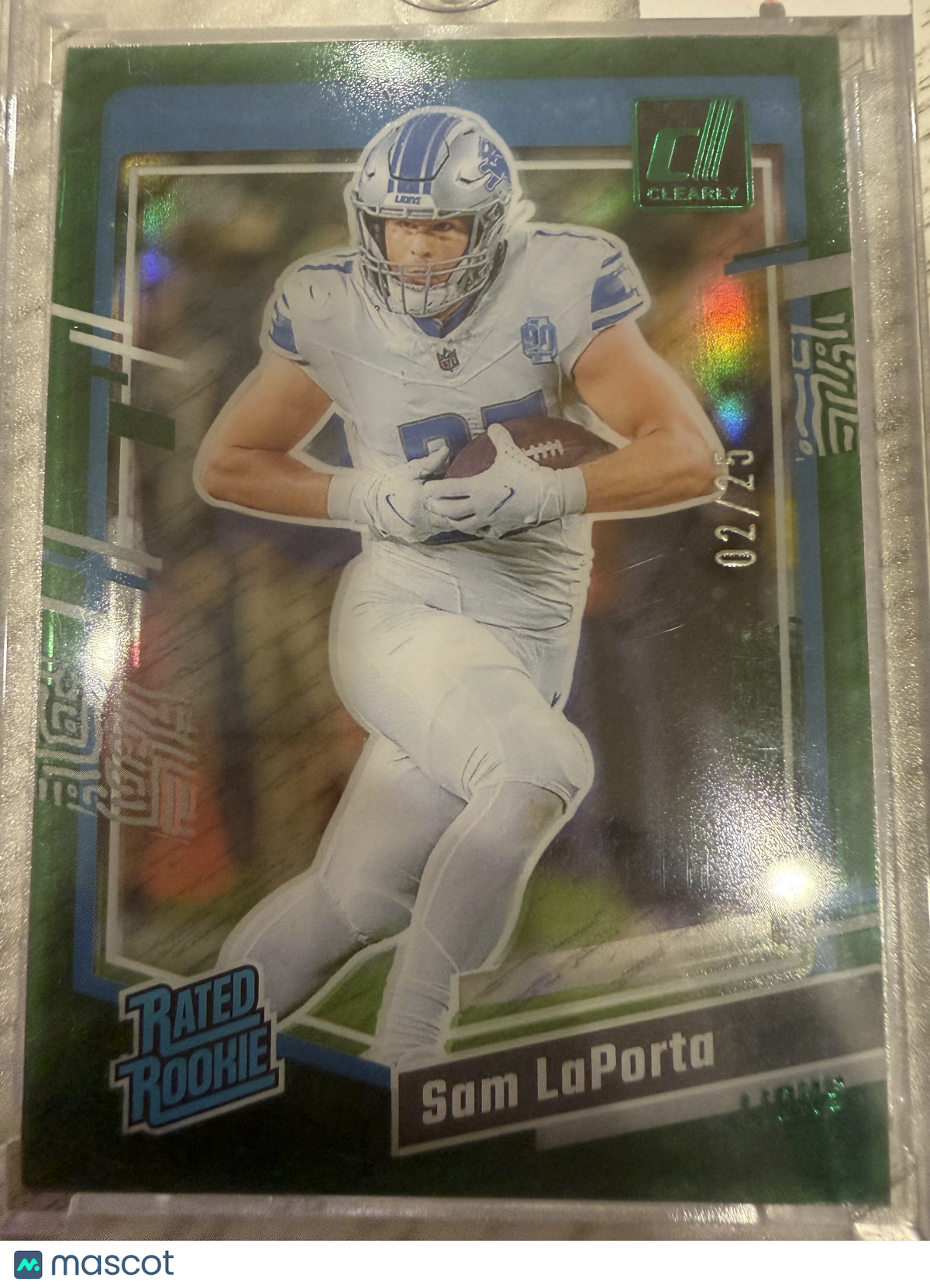 2024 Panini Clearly Donruss Sam LaPorta #81 Green /25