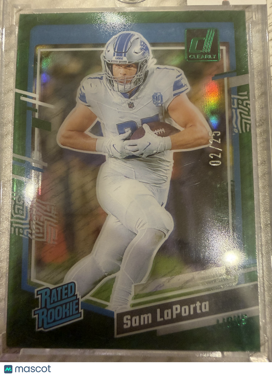 2024 Panini Clearly Donruss Sam LaPorta #81 Green /25
