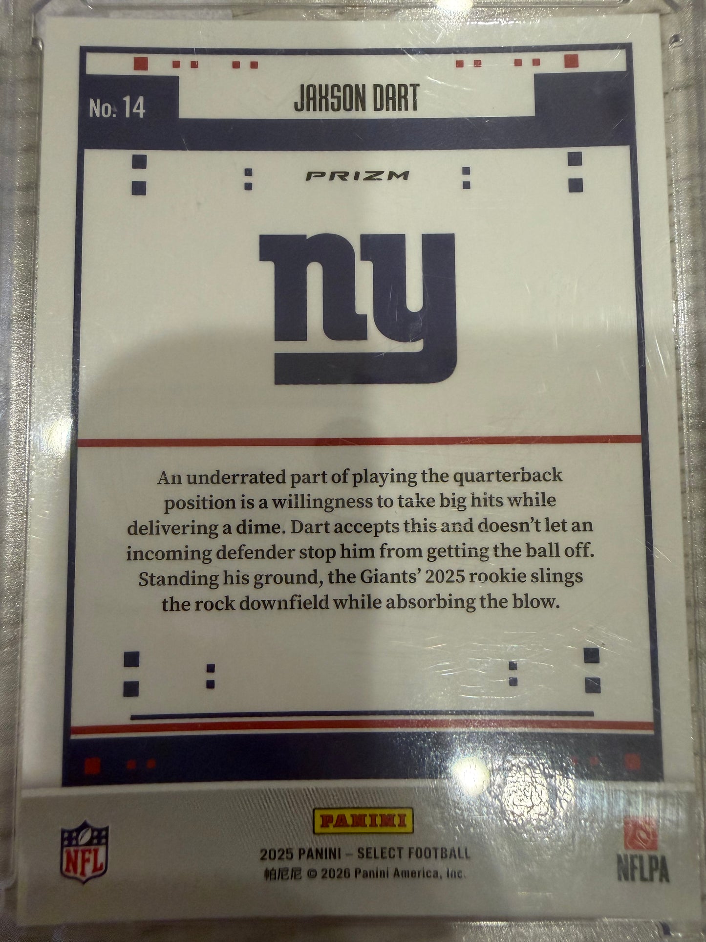 2026 Panini Select Prizm Jaxson Dart #14 Silver RC