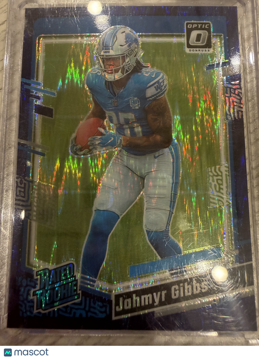 2023 Panini Donruss Optic Prizm Jahmyr Gibbs #236 Blue Velocity