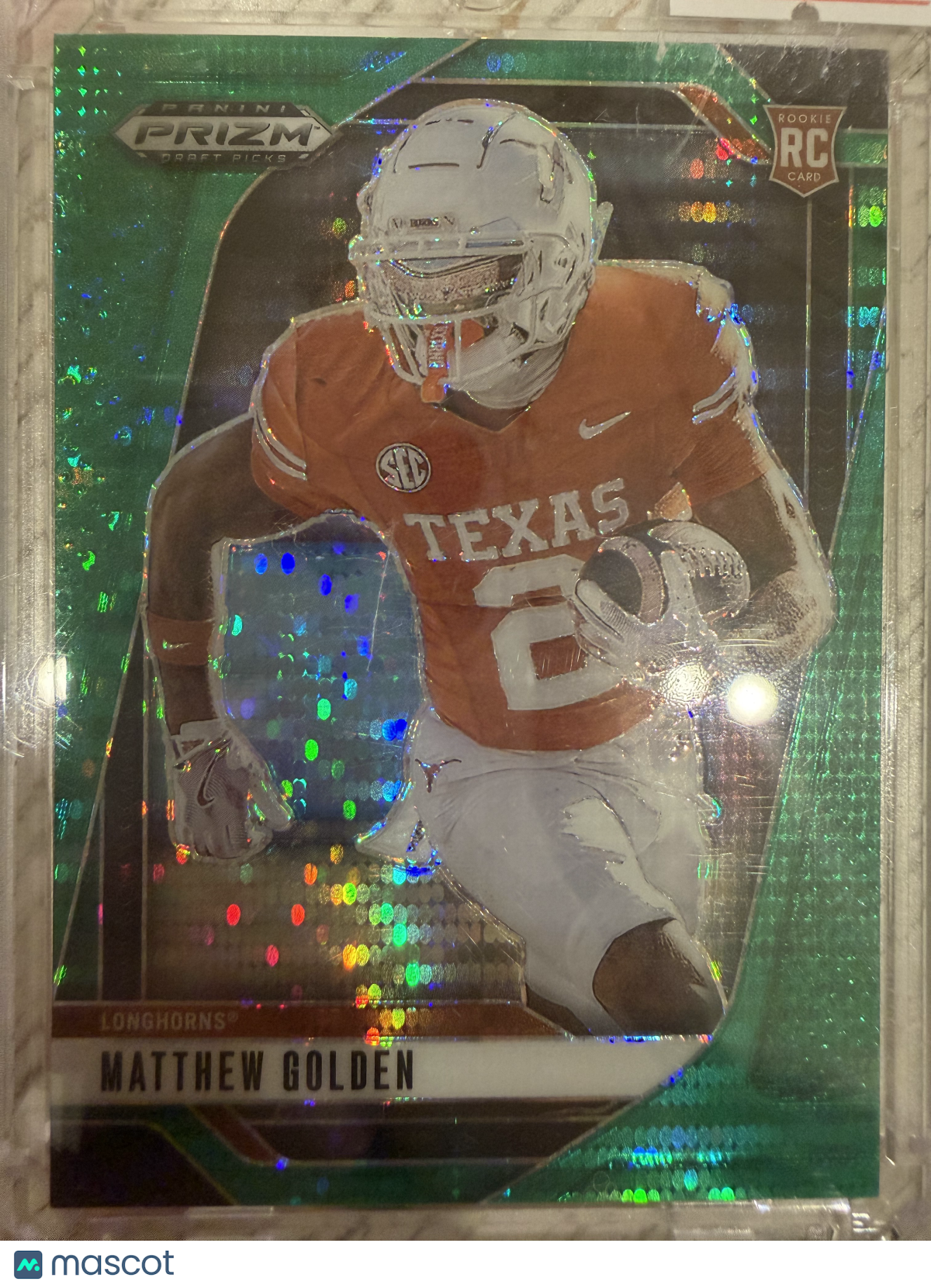 2025 Panini Prizm Draft Picks Matthew Golden #130 Green Pulsar /25 RC