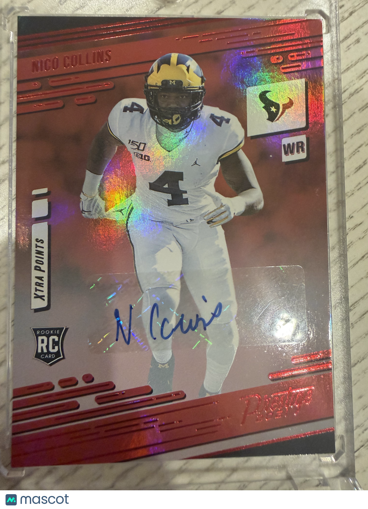 2021 Panini Prestige Football Xtra Points Nico Collins #237 Red RC
