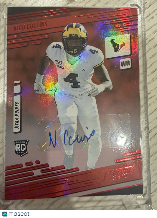 2021 Panini Prestige Football Xtra Points Nico Collins #237 Red RC