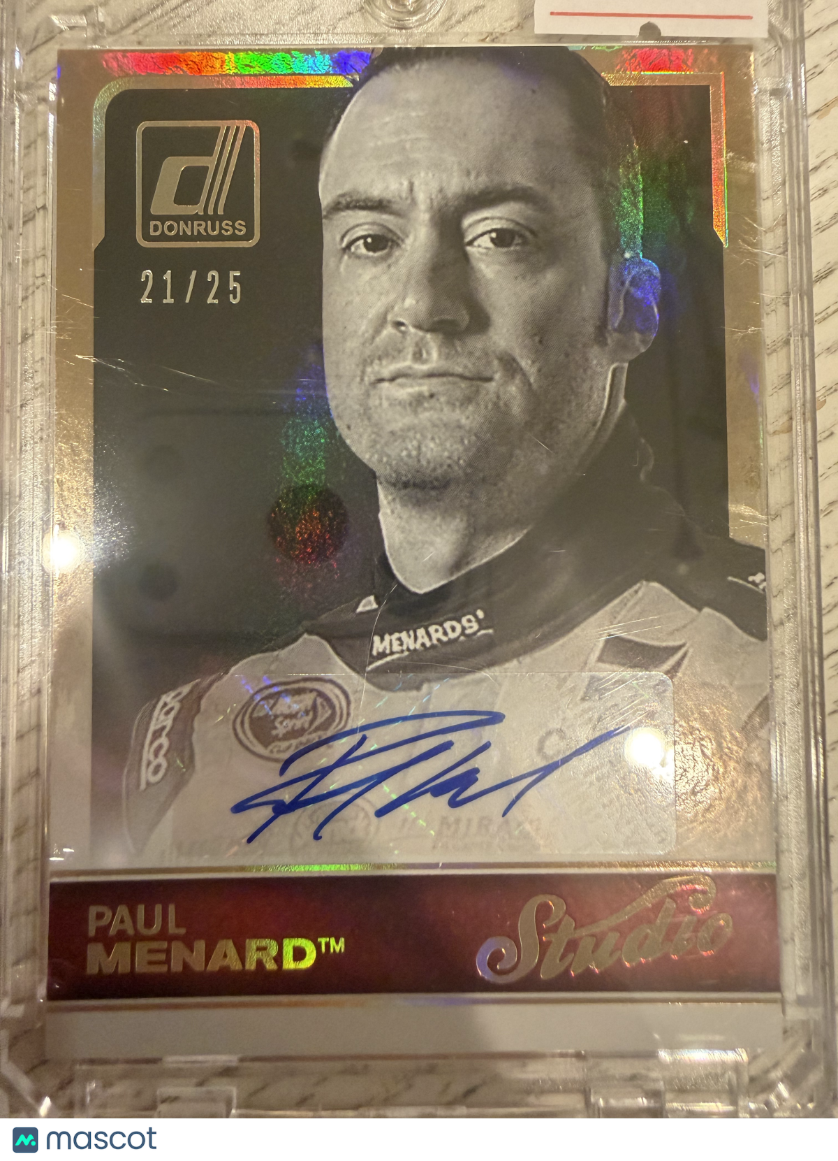 2017 Panini Donruss Racing Studio Paul Menard #ST-PM Gold /25
