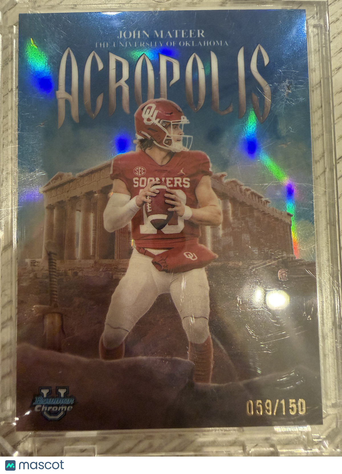 2025 Bowman Chrome University Acropolis John Mateer #A-4 Refractor /150