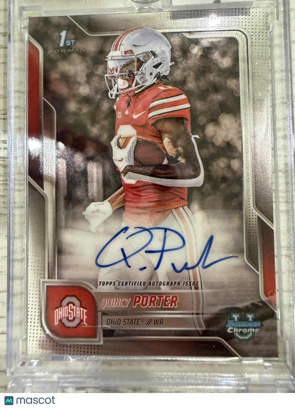 2025 Topps Bowman University Chrome Football Quincy Porter #BCA-QP