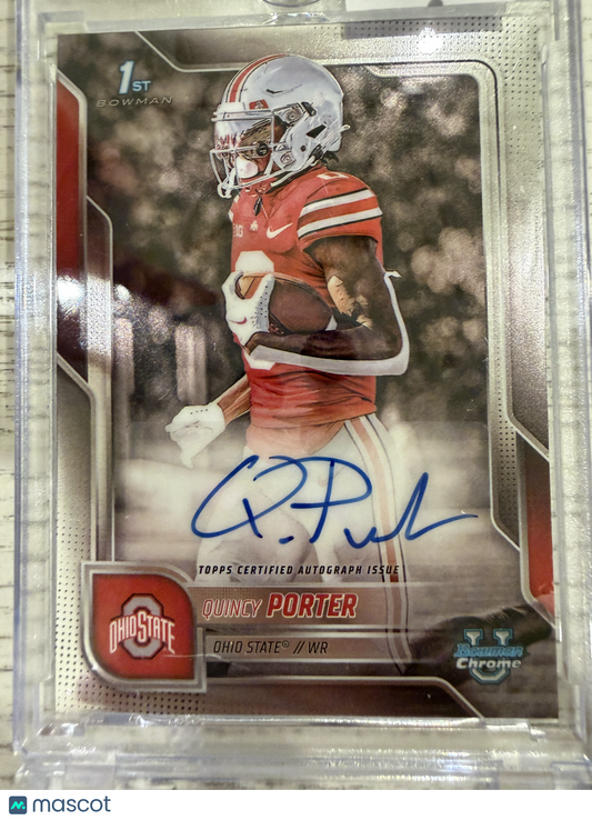 2025 Topps Bowman University Chrome Football Quincy Porter #BCA-QP