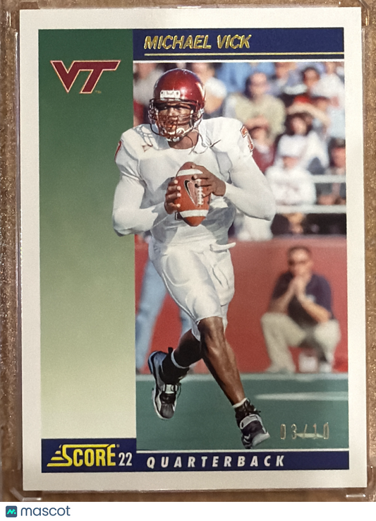 2022 Panini Chronicles Score Draft Picks Michael Vick #19 /10