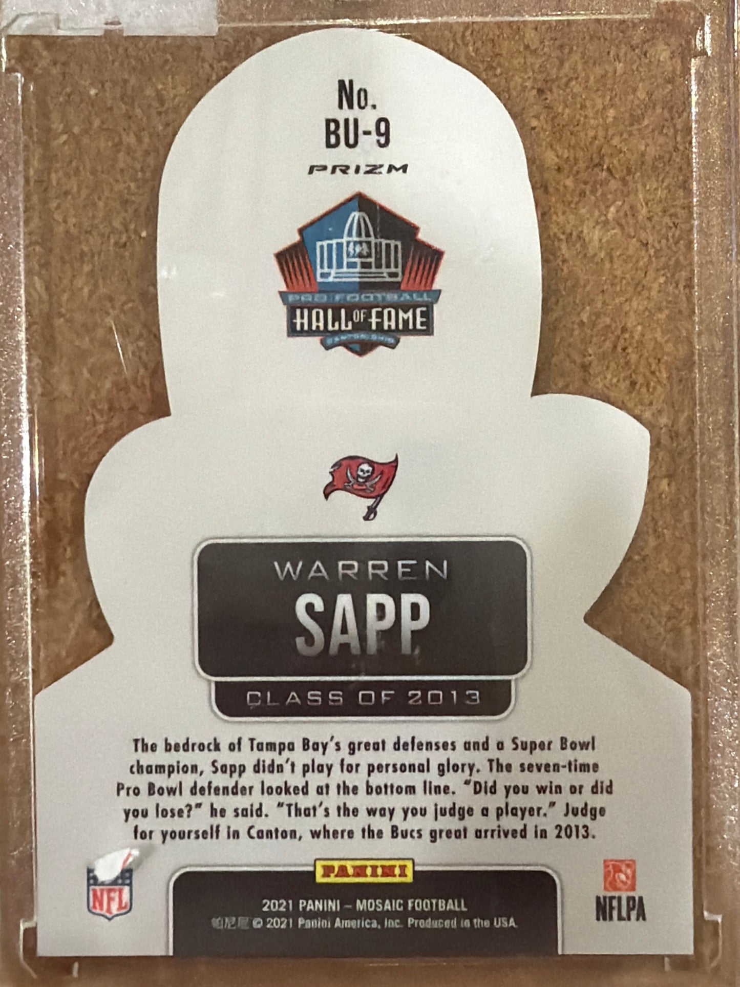 2021 Panini Mosaic Prizm Busted Warren Sapp #BU-9 Silver