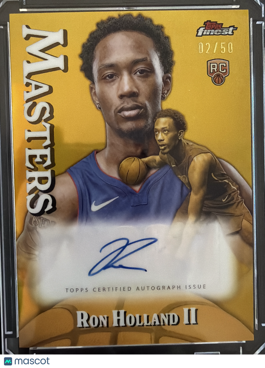 2025 Topps Finest Masters Ron Holland II #MA-RHO Gold Refractor /50 RC