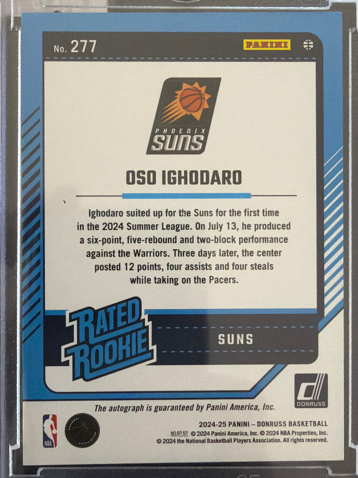 2024 Panini Donruss Oso Ighodaro #277 Blue /25