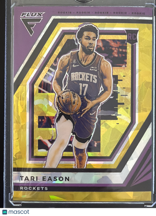 2023 Panini Flux Prizm Tari Eason #249 Gold Cracked Ice /10 RC