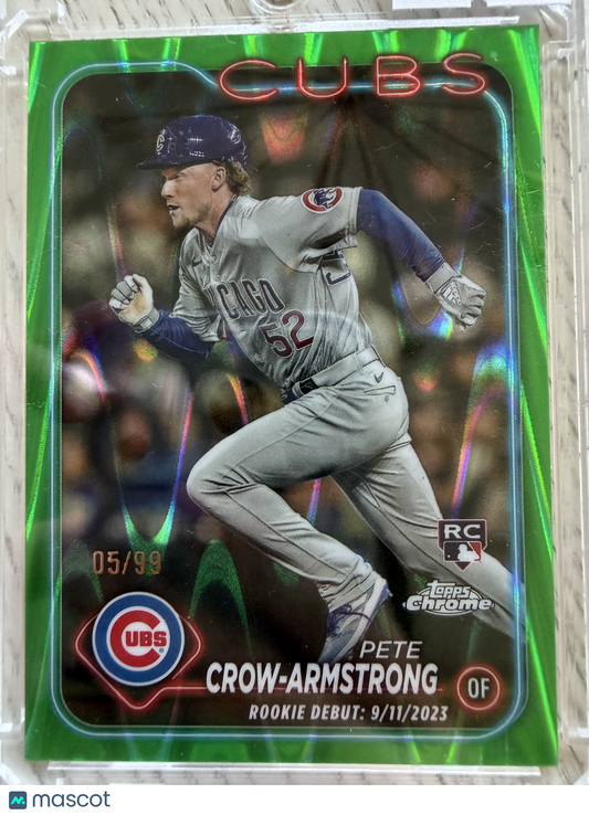 2024 Topps Chrome Pete Crow-Armstrong #USC158 Green RayWave RC