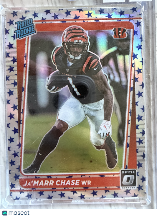 2021 Panini Donruss Optic Football Ja'Marr Chase #207 White Sparkle