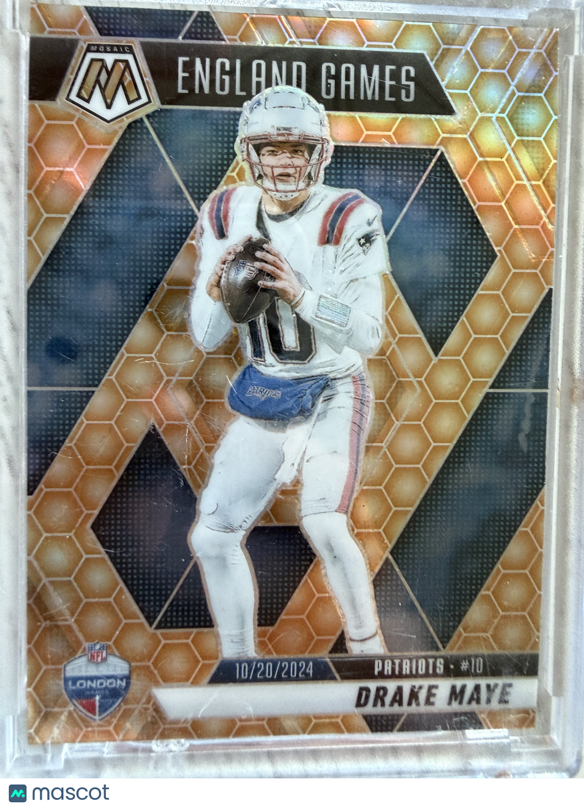 2025 Panini Mosaic Prizm Football Drake Maye #258 Orange