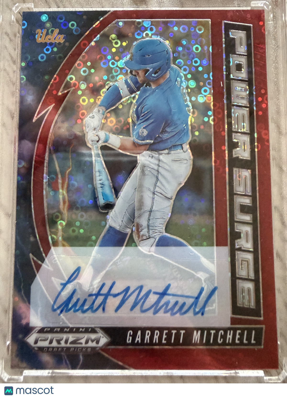 2020 Panini Prizm Draft Power Surge Garrett Mitchell #PDP170 Red Circles /99