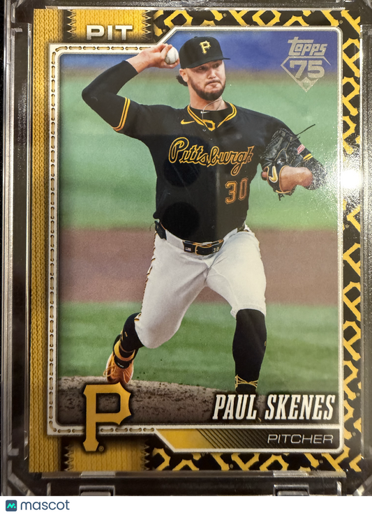2026 Topps Series One Paul Skenes #100 Yellow Team Pattern