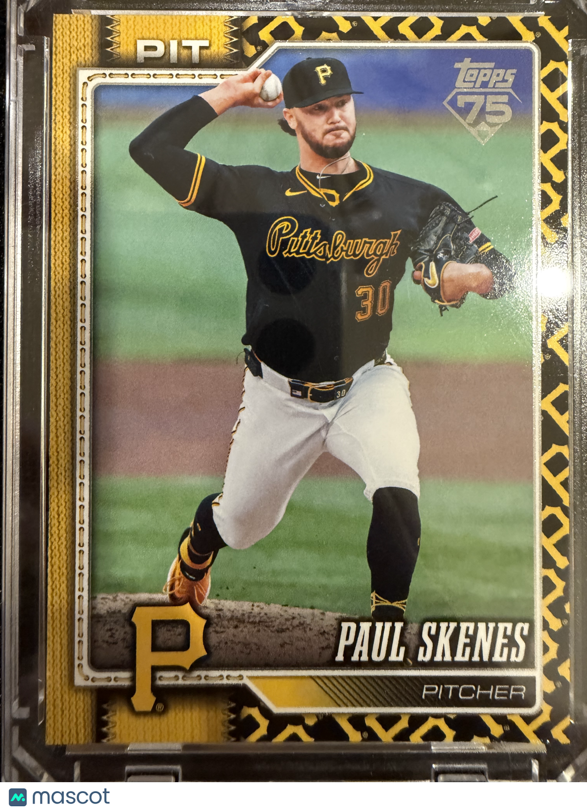 2026 Topps Series One Paul Skenes #100 Yellow Team Pattern
