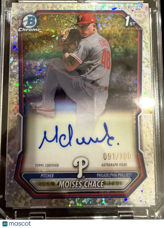 2026 Bowman Chrome Moisés Chace #CPA-MCH Speckle Refractor /100 1st Bowman