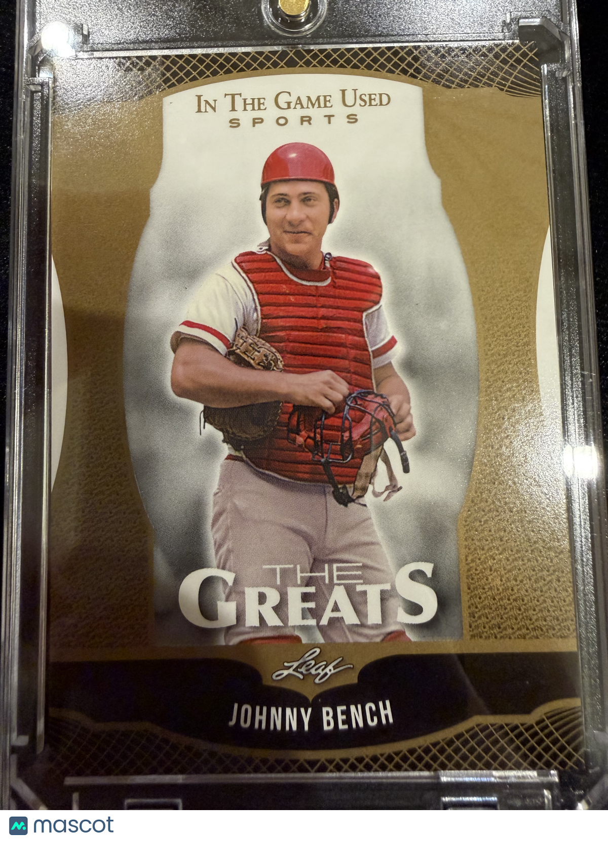 2024 Leaf In The Game Used Sports The Greats Johnny Bench #TG-16