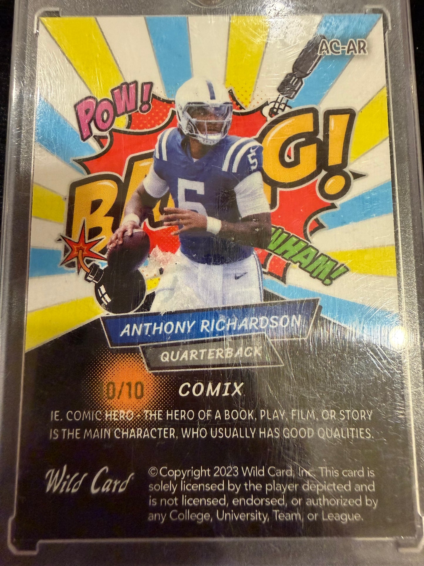 2023 Wild Card Alumination Comix Anthony Richardson #AC-AR /10