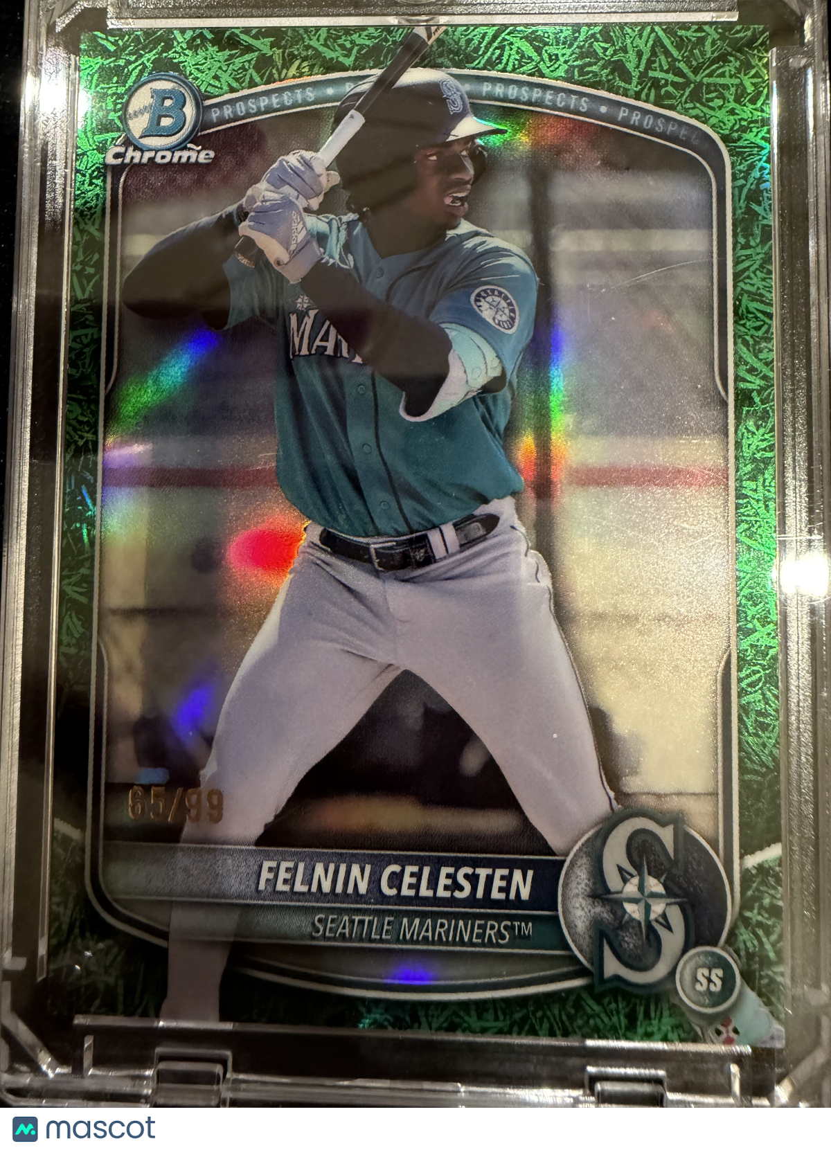 2025 Bowman Chrome Felnin Celesten #BDC-103 Green Grass Refractor /99