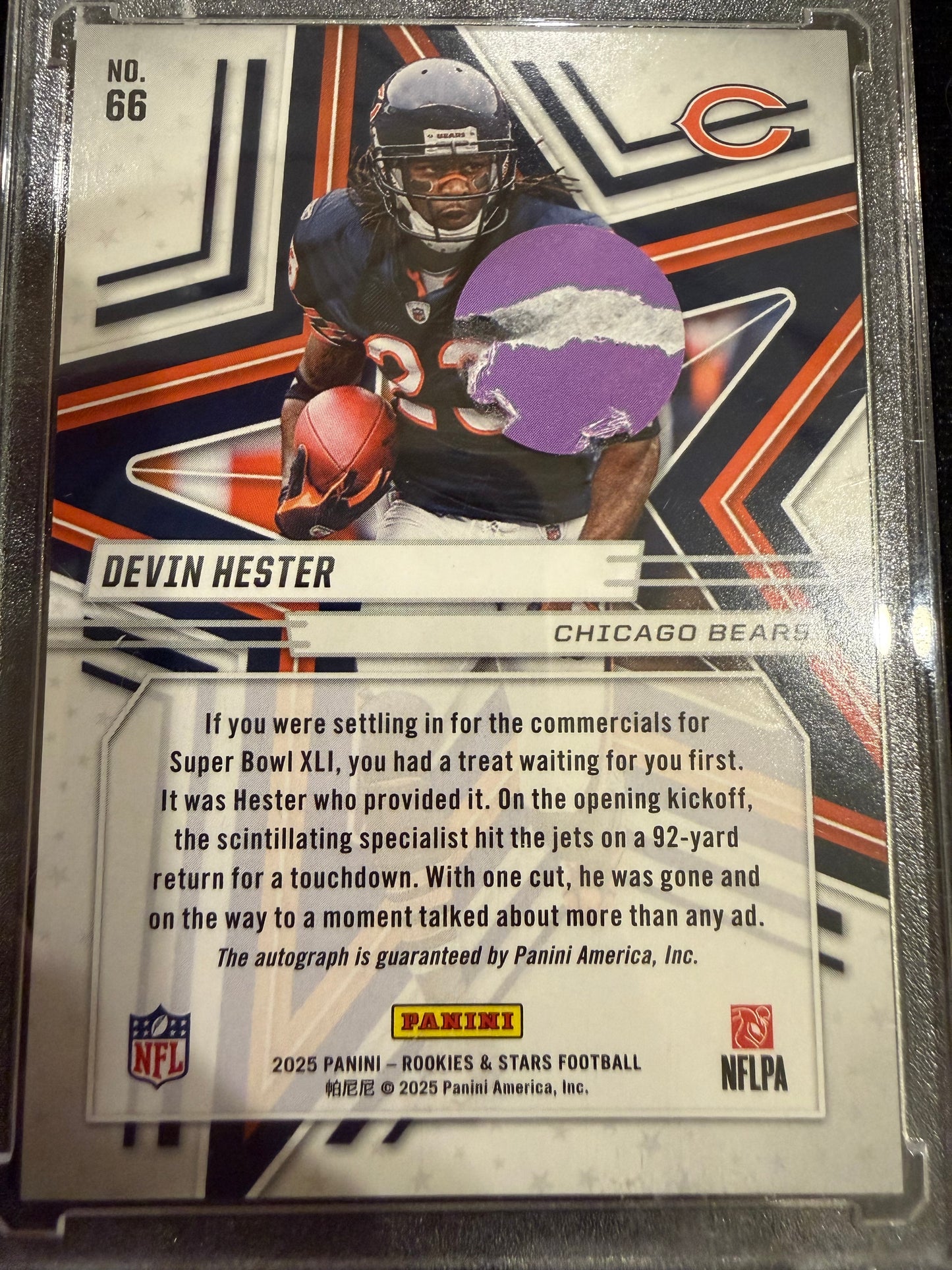 2025 Panini Rookies & Stars Devin Hester #66 Holo