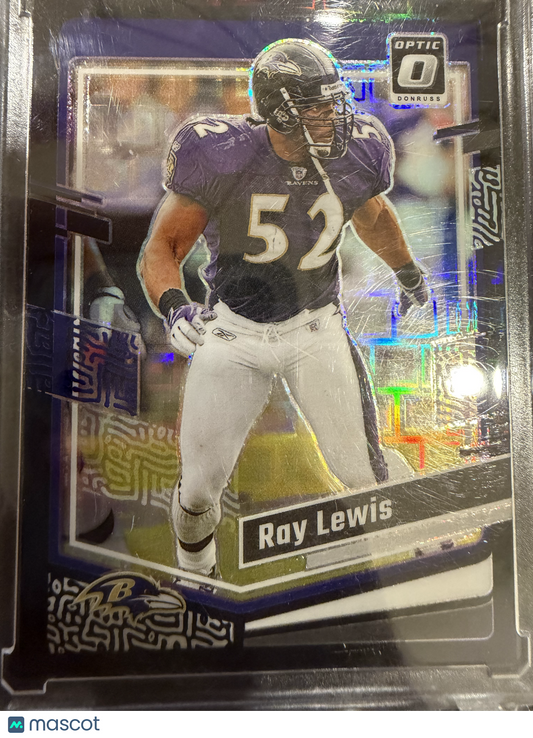 2023 Panini Donruss Optic Prizm Ray Lewis #17 Black Pandora /25