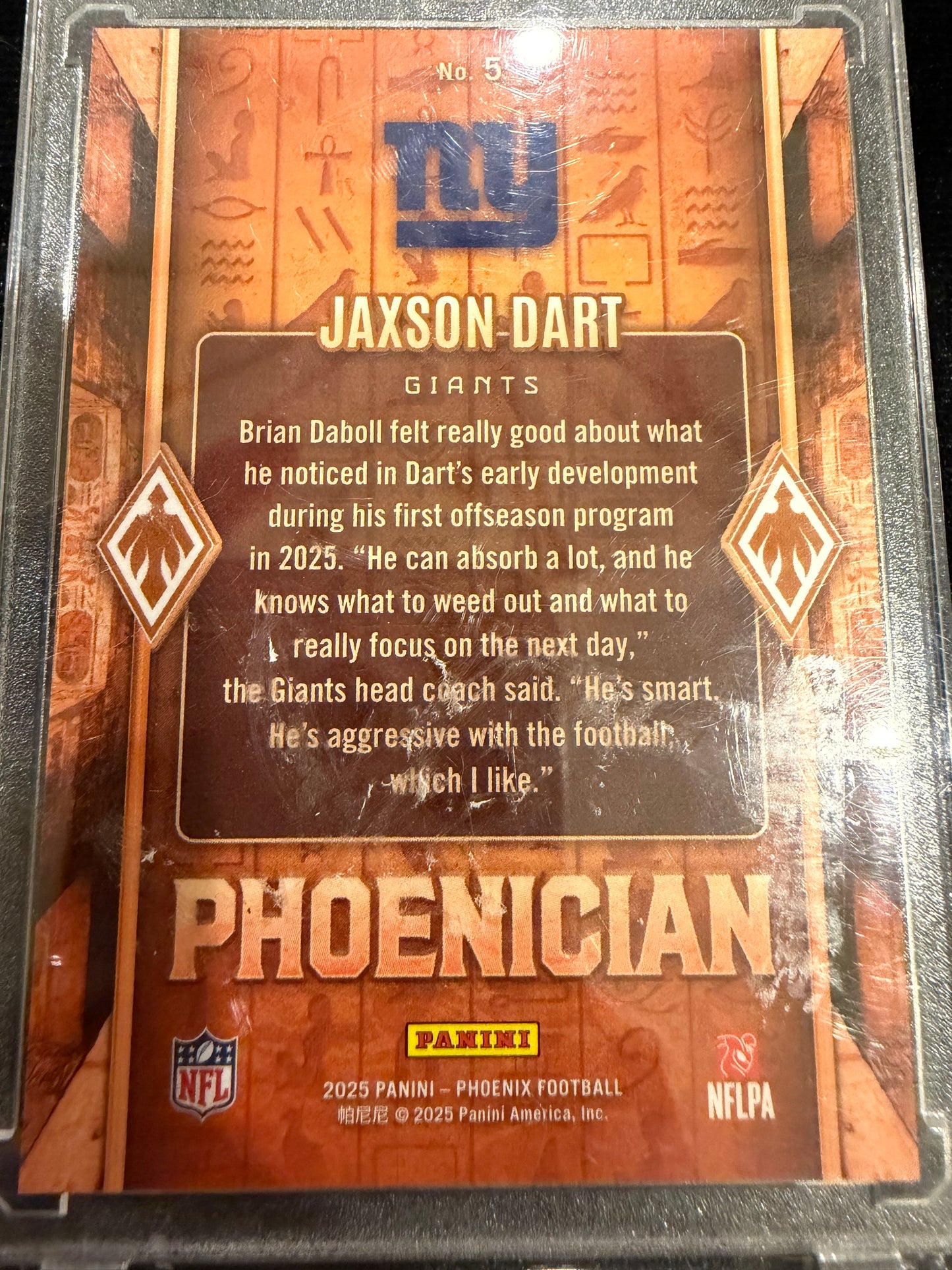 2025 Panini Phoenix Phoenician Jaxson Dart #5 RC