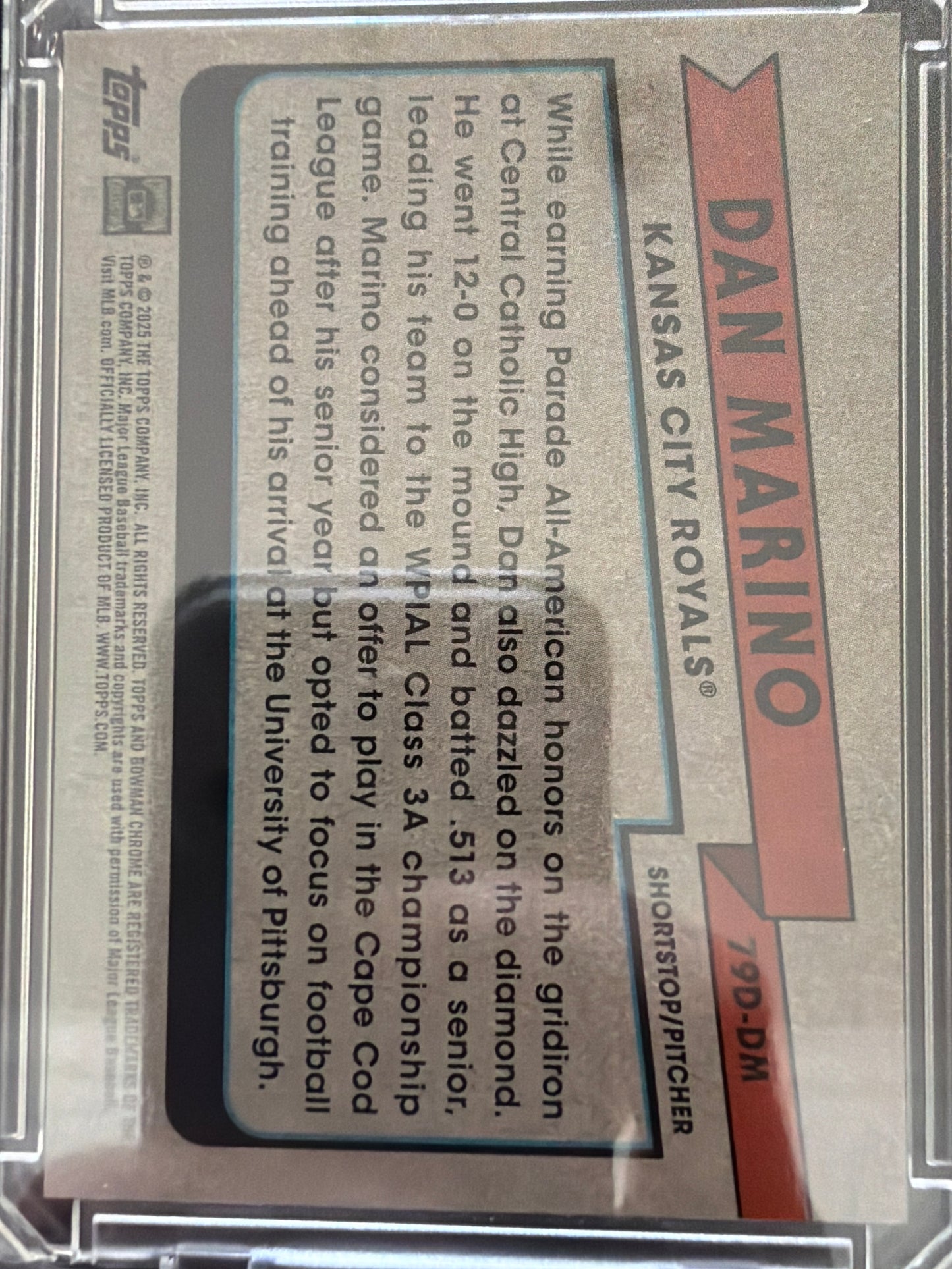2025 Bowman Chrome Dan Marino #79D-DM Orange /25