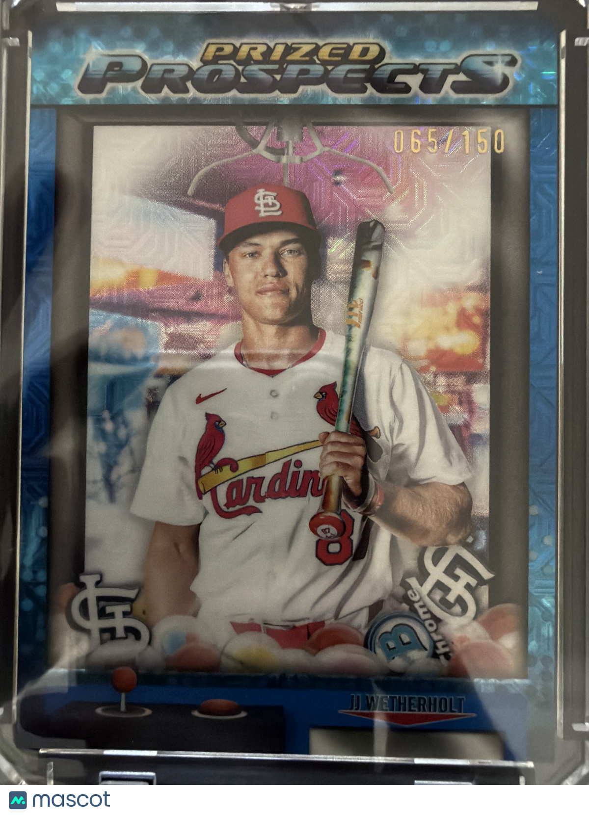 2025 Topps Bowman Chrome Prized Prospects JJ Wetherholt #PP-18 Blue /150