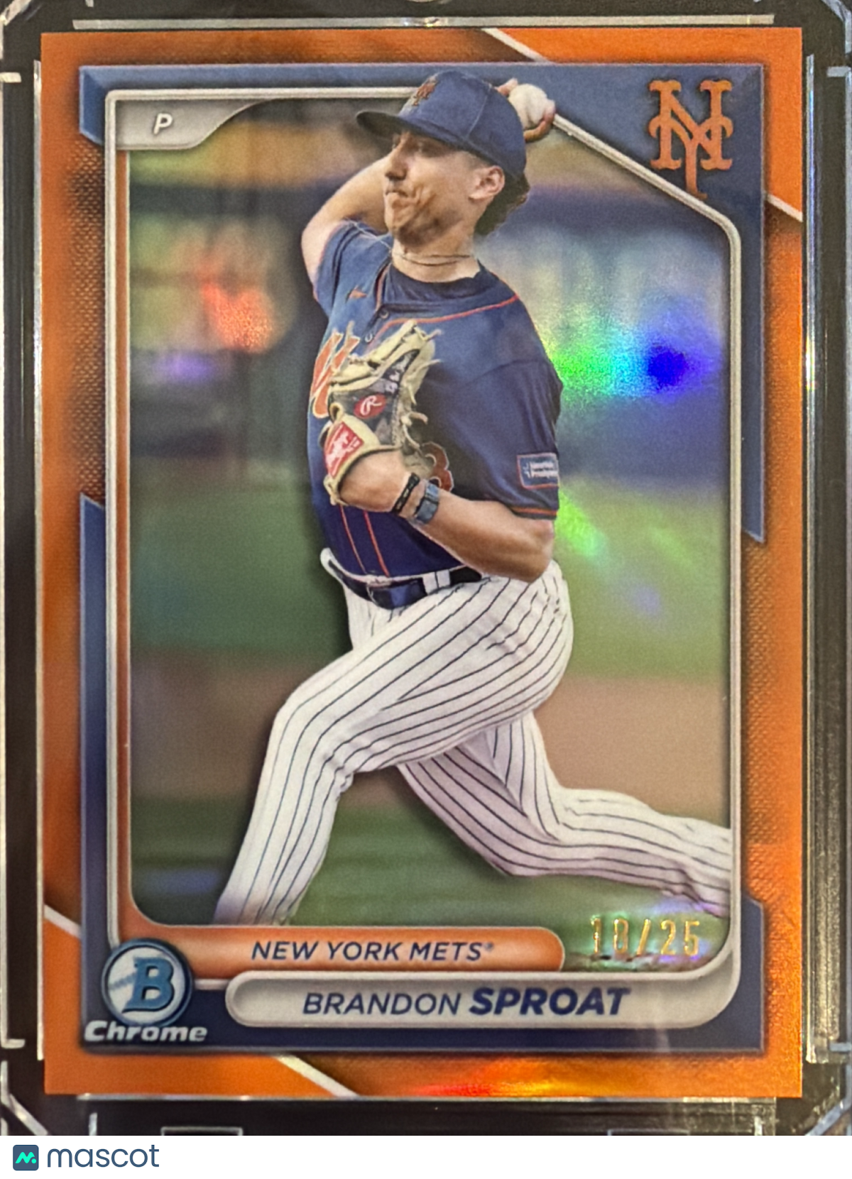 2024 Bowman Chrome Brandon Sproat #BDC-90 Orange Refractor /25