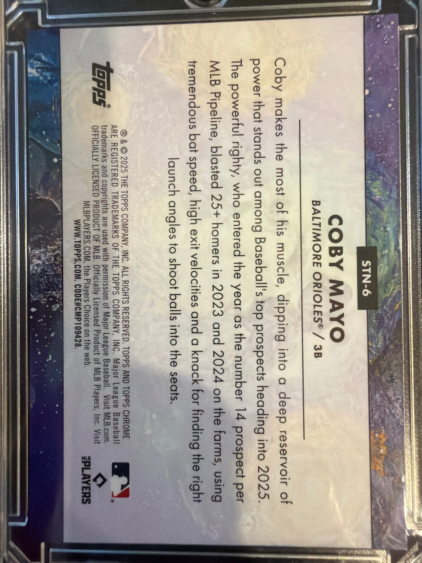 2025 Topps Chrome Starry Night Coby Mayo #STN-6 Refractor RC