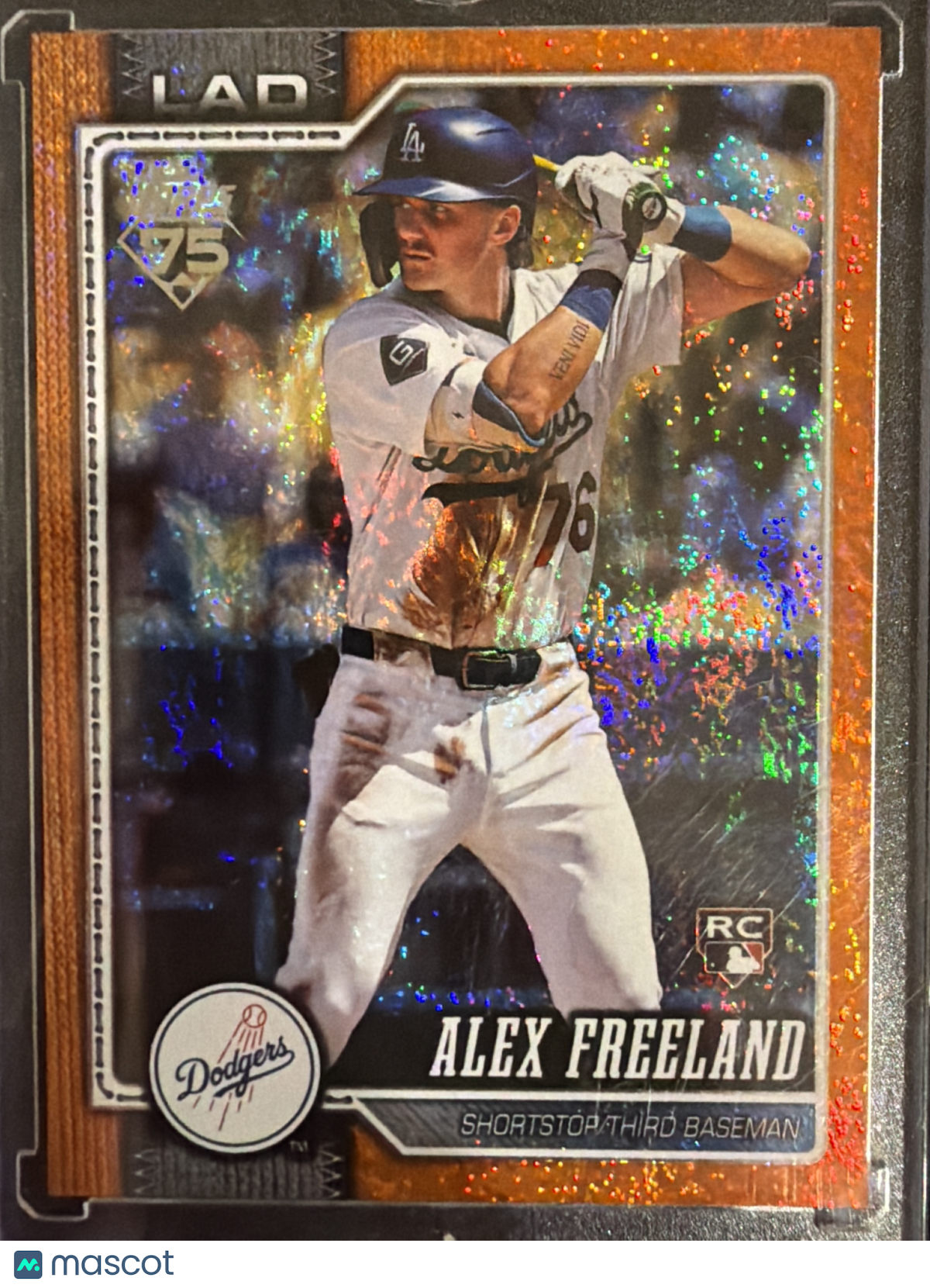 2026 Topps Series One Alex Freeland #74 Orange Foilboard RC