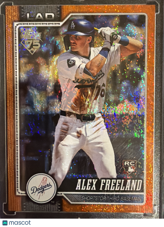 2026 Topps Series One Alex Freeland #74 Orange Foilboard RC